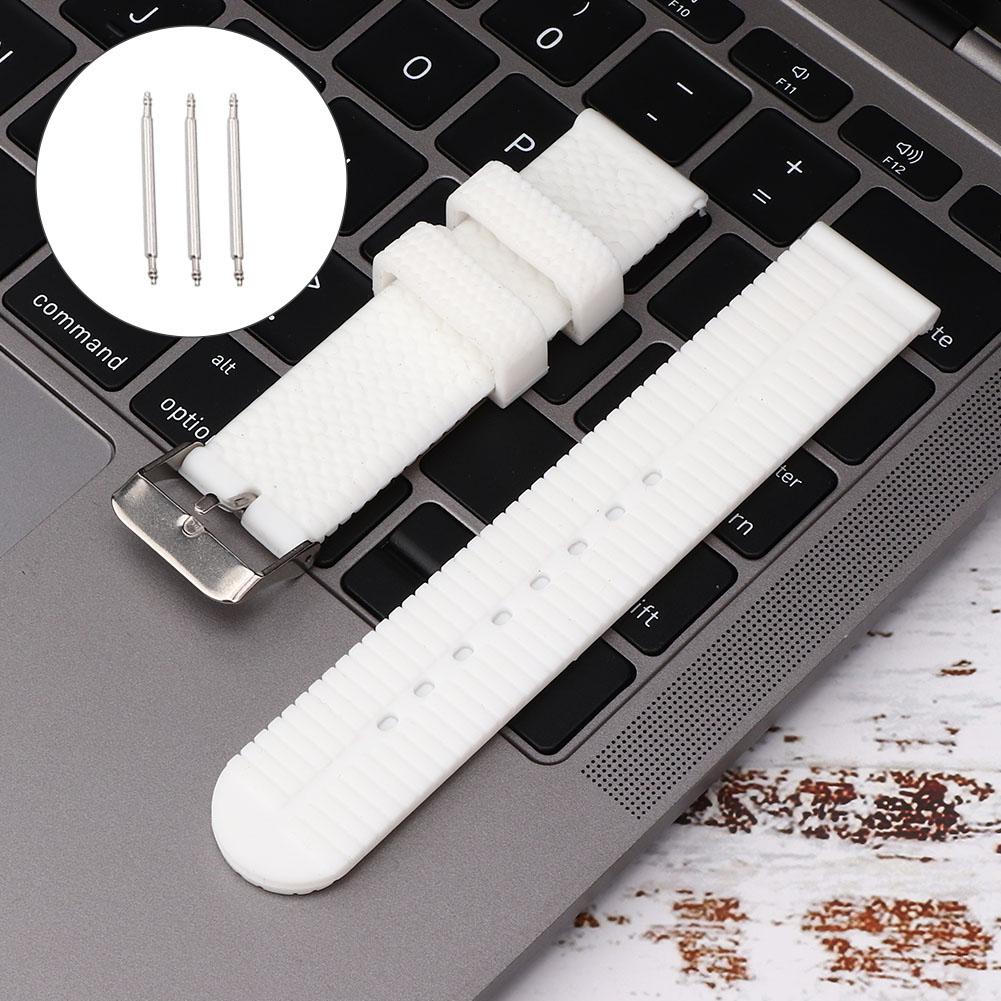 20mm Watch Band Silicone Pin Buckle Sports Tire Grain Watch Strap Accessory