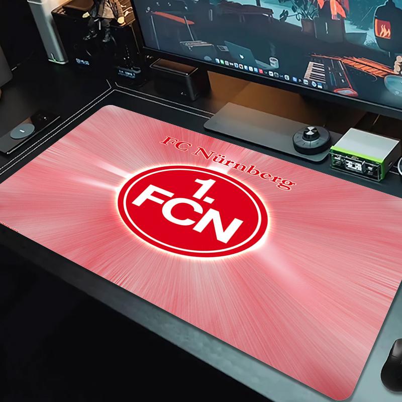 1.FC Nürnberg Logo Color Mouse Pad Large Gaming Table Cushion Non-slip Laptop Tablet Big Mousepad XXL Mat Mini PC Playmat With Lock edge