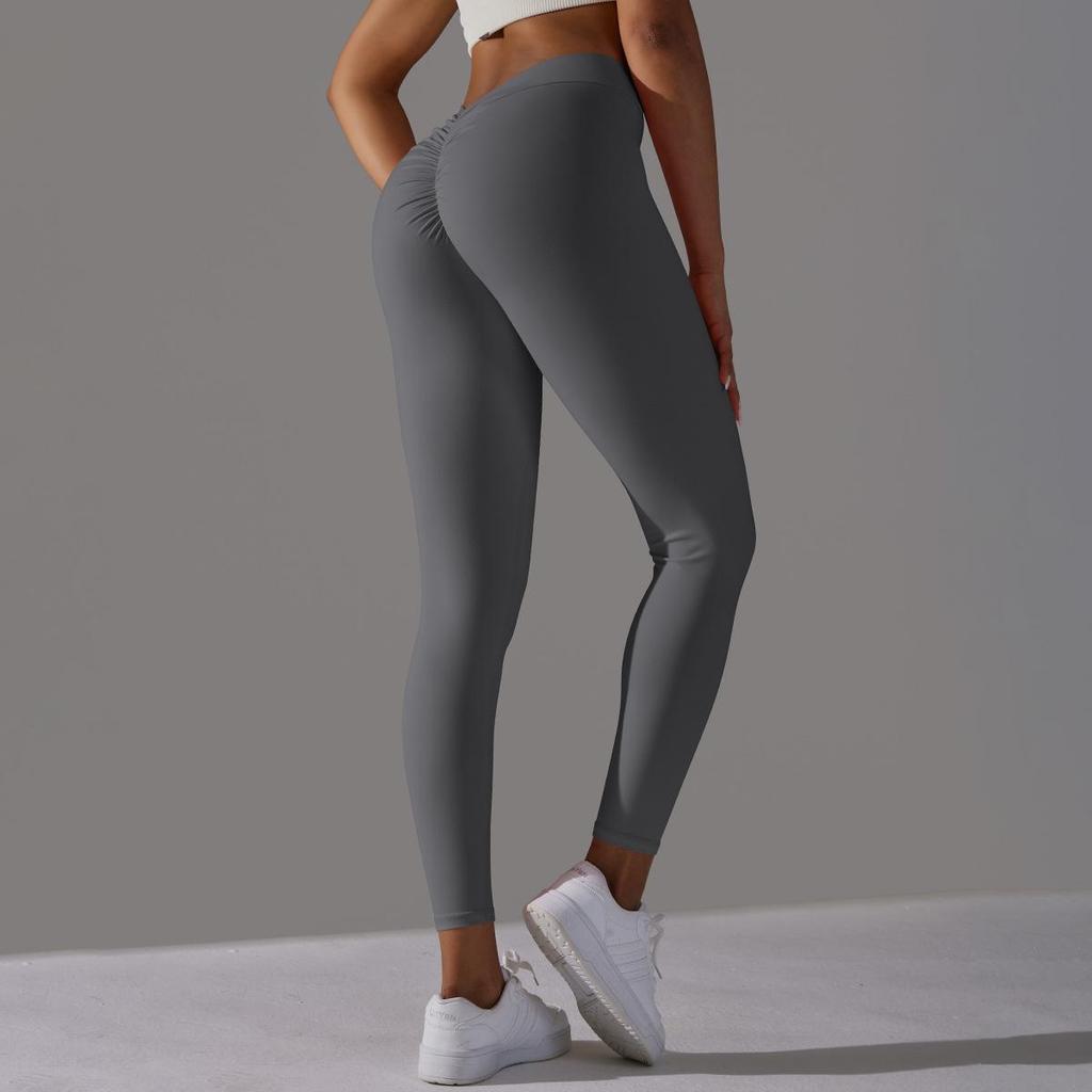 Naked, Skin Friendly, Hip Lifting Yoga Pants With No Awkward Lines, Leggings, High Waisted, Elastic Fitness Pants, Women's Cropped Pants
