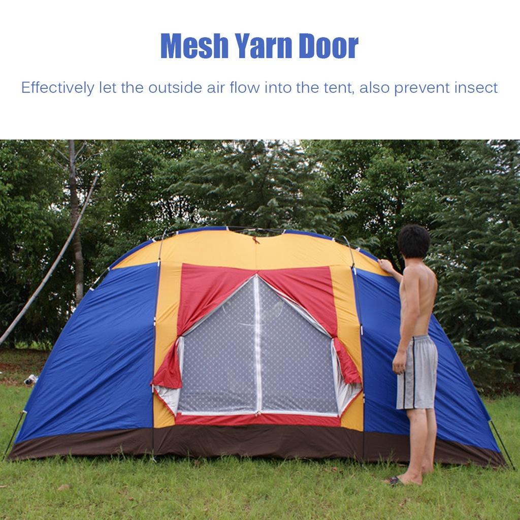 Přenosný kempingový stan Cestování Venkovní turistika Vodotěsný Větruodolný Anti-UV 8-10 osob Rodinný Velký skládací stan CN RU US ES FR AU CZ Pu Huo Da Yu 2KG