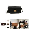 Stylish Vintage Chic Lock Buckle Small Square Bag For Women In Black White And Khaki