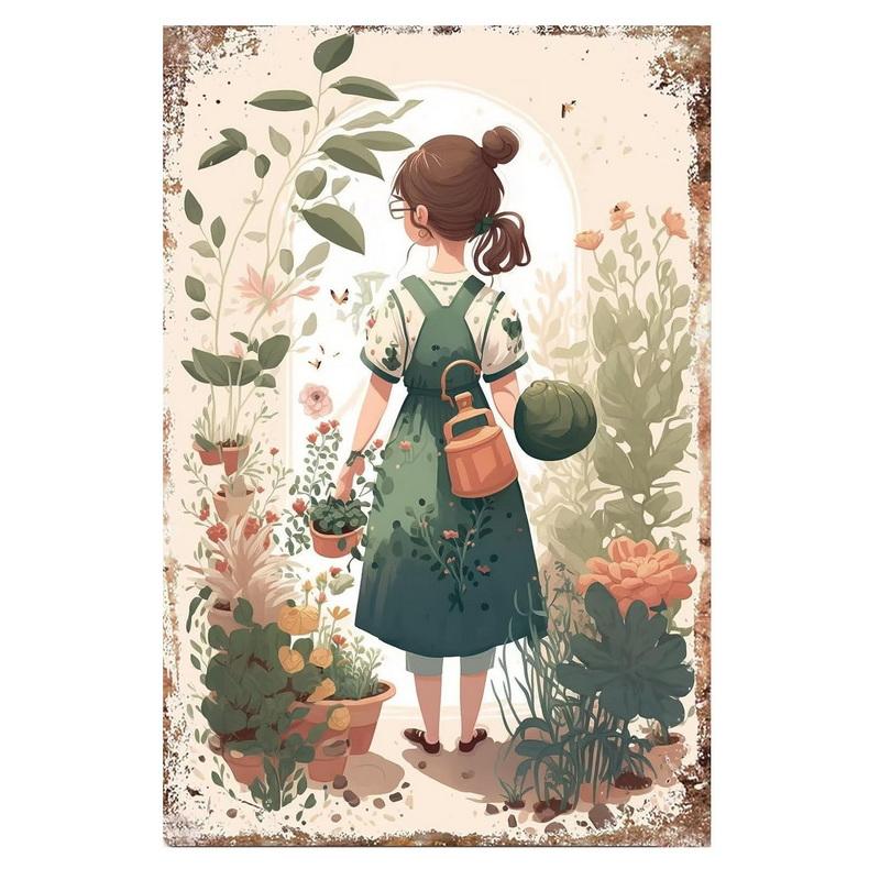 Vintage Metal Tin Signs Garden Signs And Into The Garden I Go To Lose My Mind And Find My Soul Sign Retro Wall Decor Hippie Room