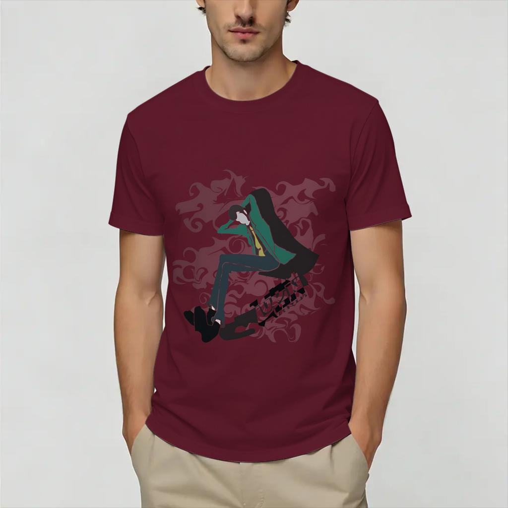 T-shirt Lupin Mixte 100% Coton T-shirt Mode Col Rond T-shirt Manches Courtes Hauts Imprimé Graphique