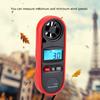 163 Handheld Digital LCD Portable Anemometer Wind Speed Meter Thermometer, Compact Wind Vane Ideal for Weather Enthusiasts, Fishing, and Industrial