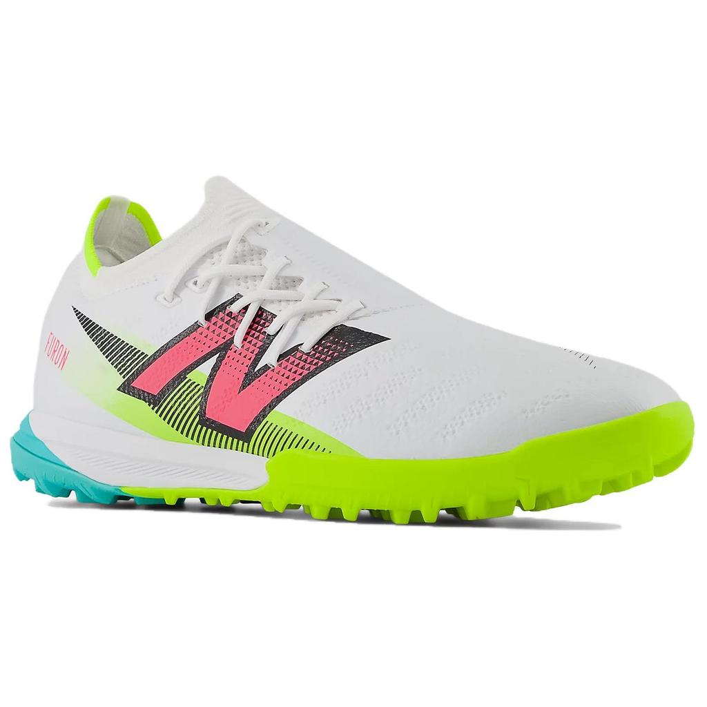New Balance Furon Pro V7+ Lightweight Simple TF (Rubber Studs) Shock Absorbing Durable Soccer Shoes Men Soccer Shoes White Red Green SF1TH75