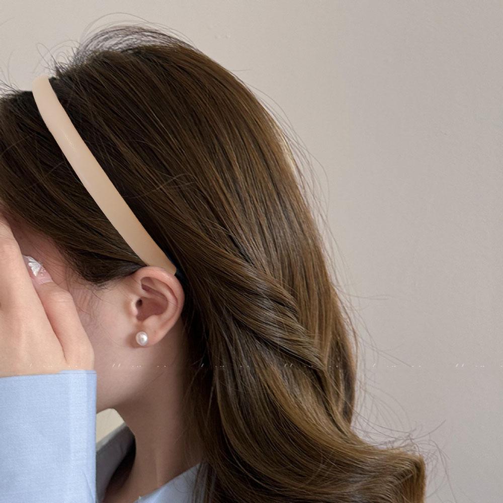 2pc Fashion PU Solid Bezel Headwear Women Headband Girls Vintage Hair Bands Hairband Hoop for Holiday Party Hair Accessories