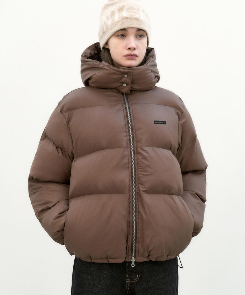 Nick&Nicole Minimalism Hoody Puffer Padding_Brown