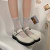 Womens Calf Socks, Sweet Girl Lace Ruffle Knee Socks Fashion Ladies Girl Princess Mesh Socks Campus Stockings