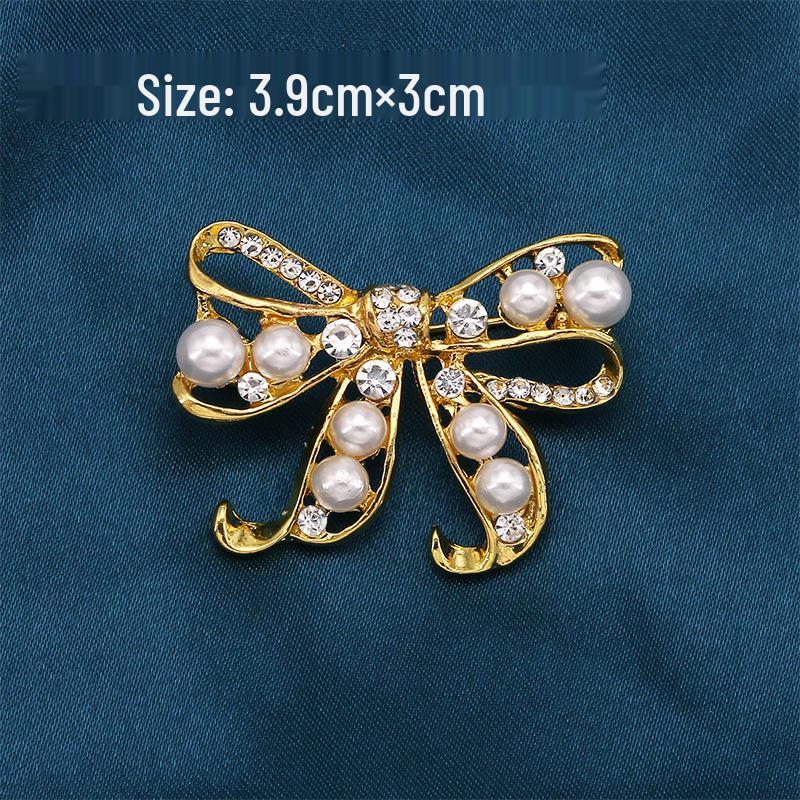 

Элегантная брошь-булавка в виде бабочки с жемчужным акцентом - Универсальный женский аксессуар для фиксации одежды и защиты от оголения
