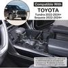 Aunginsy Car Central Control Gear Shift Panel Cover Cup Holder Trim Fit Toyot@a Tundra/Sequoia 2022-2025 Car Gear Shifter Console Anti-Scratch Panel