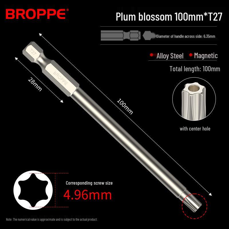 Plum Blossom Magnetic Drill and Screwdriver Bit Set