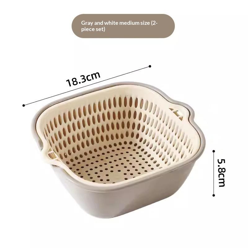 2/6/8Pcs Kitchen Sink Vegetable Drainer Fruit Basket For Fruit Washing Plastic Basin Vegetable Washing Basin Drain Basket Basin