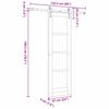 ORKDAL Sliding Door White 61 X 198.5 Cm Solid Pine Wood and Glass