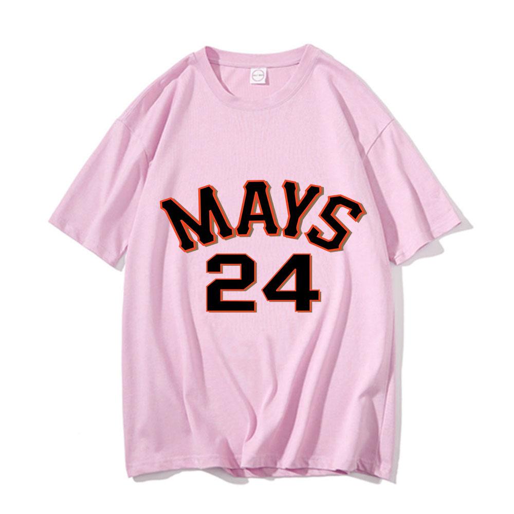 Baseball Willie Mays Print Heren T-shirts Grafisch Street T-shirts Hoge Kwaliteit Sport T-shirts Kleding Schattig Hip Hop Korte Mouw Kostuums