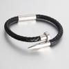 Nail Bracelet Titanium Steel Leather Leather Rope Bracelet Men's Woven Bracelet Handmade Leather Bracelet