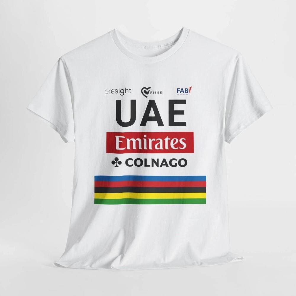 Унисекс хлопковая футболка болельщика команды UAE Emirates Велосипедная футболка Унисекс футболка M