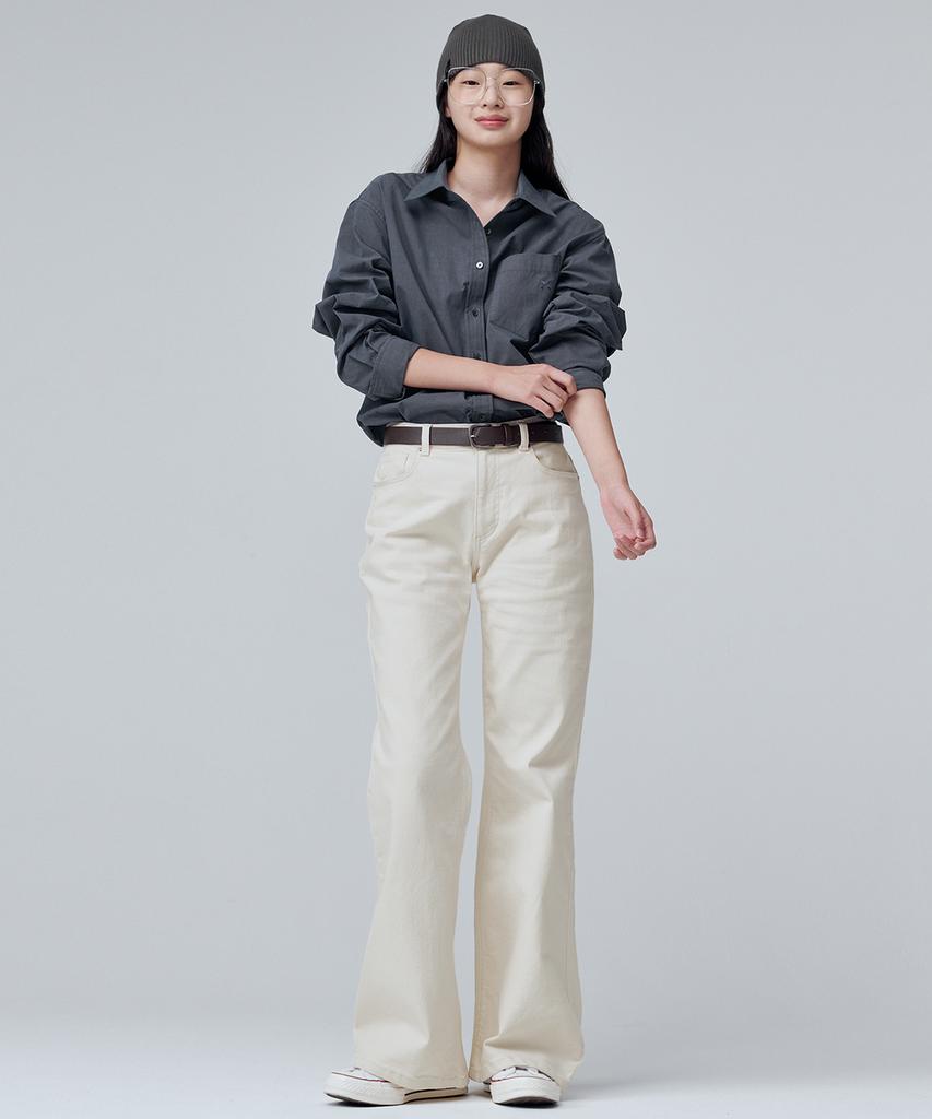 MALOUPE 9134 Regular Bootcut Denim (Cream)