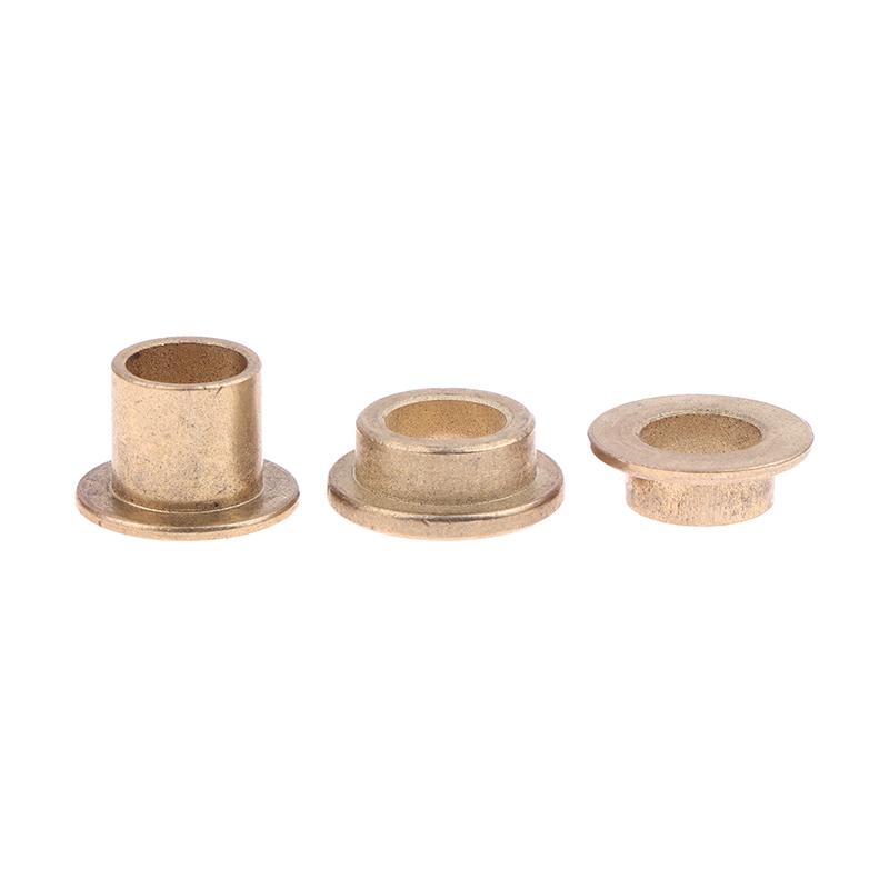 5 Piezas Diámetro Interior 8 Mm Metalurgia de Polvos Cojinete de Aceite con Paso de Borde Brida de Hombro Casquillo Manga de Cobre