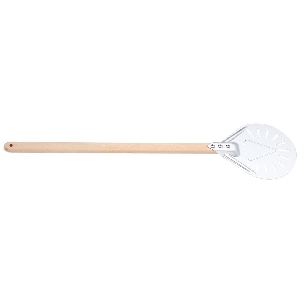 Pizza Shovel with 60cm Removable Wood Handle NonSlip Round Pizza Spatula Kitchen Utensils(7in )