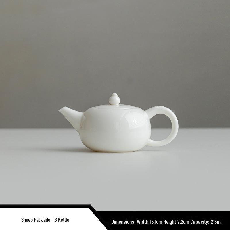 Xi Shi Jade Porcelain Teapot - Ink Wash Style Ceramic Pot for Women's Boutique Kung Fu Tea Set.