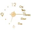 VidaXL 3D Wall Clock Modern Design Analog Clock Decorative Clock Living Room Interior Home Golden 325154