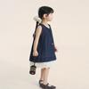 Kids Girls Korean Style Contrast Color Lace Denim A Line Dress