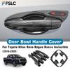 Car Decoration Door Bowl Handle Cover For Toyota Hilux Revo Rogue Rocco Invincible 2016- Carbon Fiber Cars Accessories