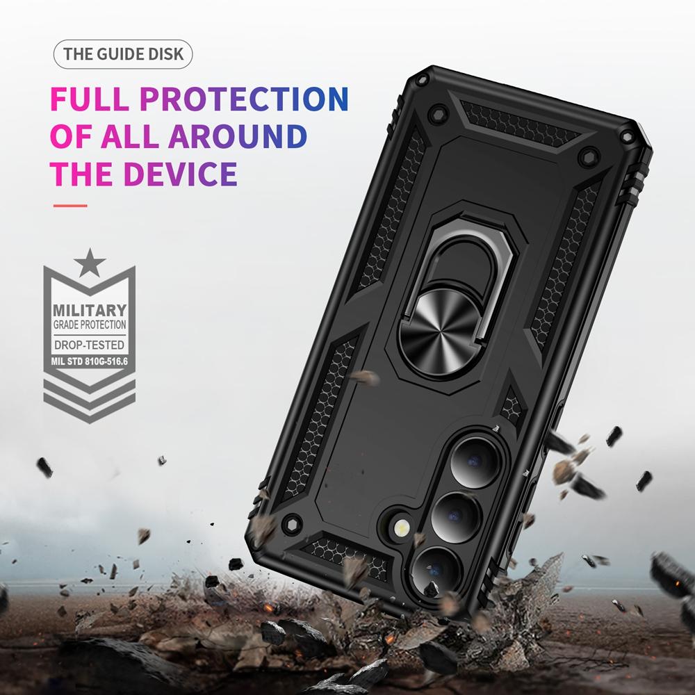 Luxury Armor Shockproof Case for Samsung Galaxy S26 S25 Edge S24 S23 S22 S21 S20 FE Ultra Plus Metal Ring Holder Phone Cover