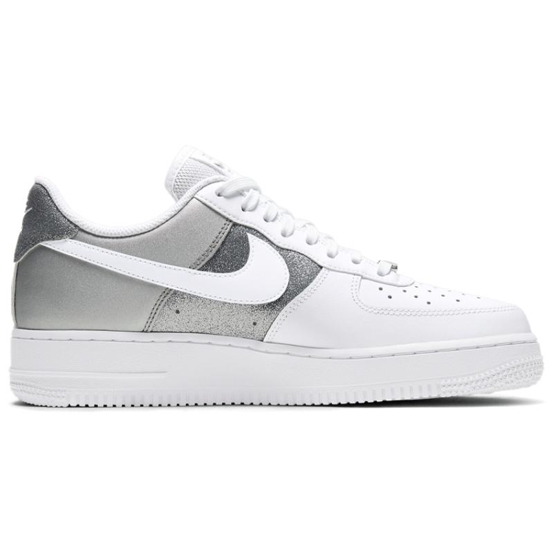 Nike Air Force 1 Low 07 White Metallic Silver Women's Sneakers DD6629-100