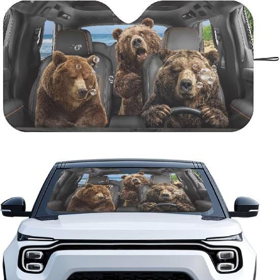 Fashion Cat Car Window Shades Foldable Car Windshield Sunshades Automotive Windshield Sunshades Keep Cool UV Rays Protection for Most Sedan Truck Van