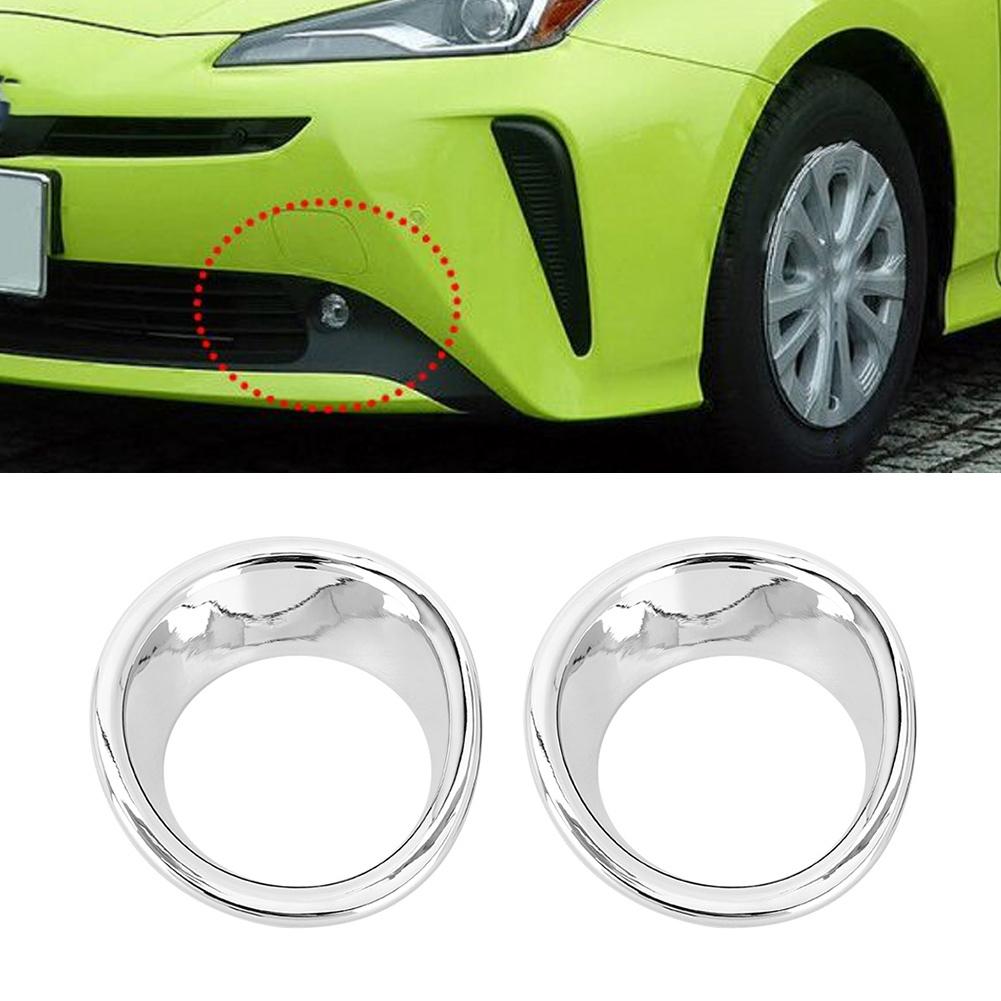 ABS Chrome Front Fog Light Cover Trim Car Decoration Fits for Toyota Prius Hatchback 20192020