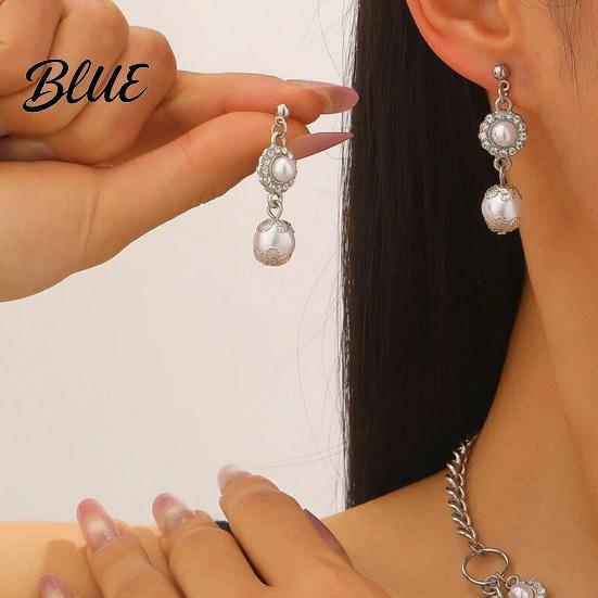 Mixed Match Jewelry Set 3Pcs/Set Women Rhinestones Inlaid Imitation Pearls