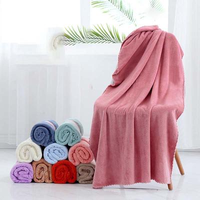 Coral Velvet Bath Towel Soft Thickened Beach Towel Absorbent Microfiber Towel Quick Drying Absorption Travel No Fading Towel for Gym Sports Spa Shower