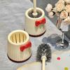 Bow Household Toilet Brush Long Handle Base Dead Corner Set Toilet Brush Bathroom Cleaning Wall Mounted Artifact