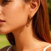Colored Zircon Earrings for Women Girls,Luxury Minimal Crystal Hoop Earrings,Small Huggie Ear Rings Piercing Jewelry