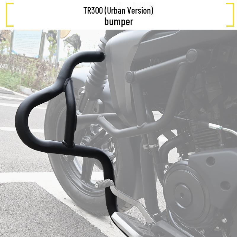Haojue TR300 PLUS Urban Motorcycle Bumper with Folding Backrest & Side Bag Luggage Rack