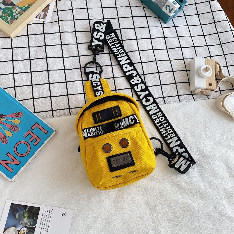

Kindergarten canvas children s breast bag new boys messenger bag fashionable and popular souvenir children s bag yellow height 20 width 13 thickness 6cm