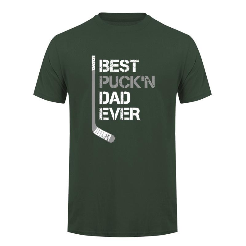 Funny Fathers Day Hockey Dad Best Puckin Dad Ever T Shirt Dad Gift Tshirts Sports Gift Da687