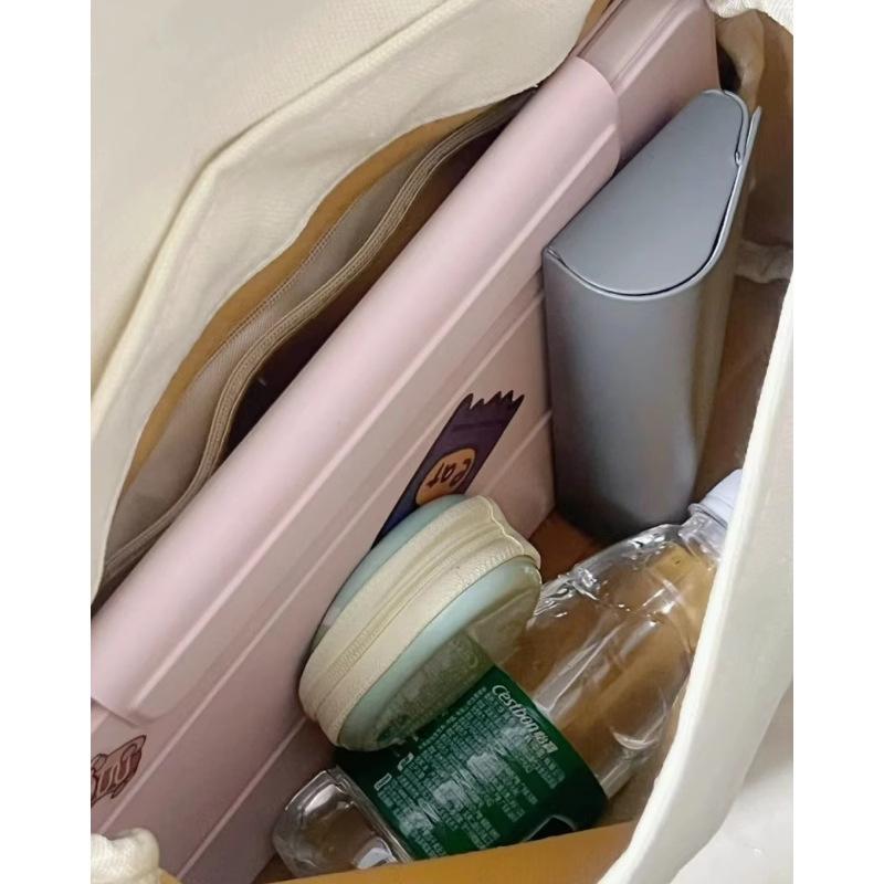 Koreanische Version Ins-Senior Retro Kleine Quadratische Tasche Designgefühl Student Pendeln Ein-Schulter Canvas Tasche Große Kapazität Umhängetasche