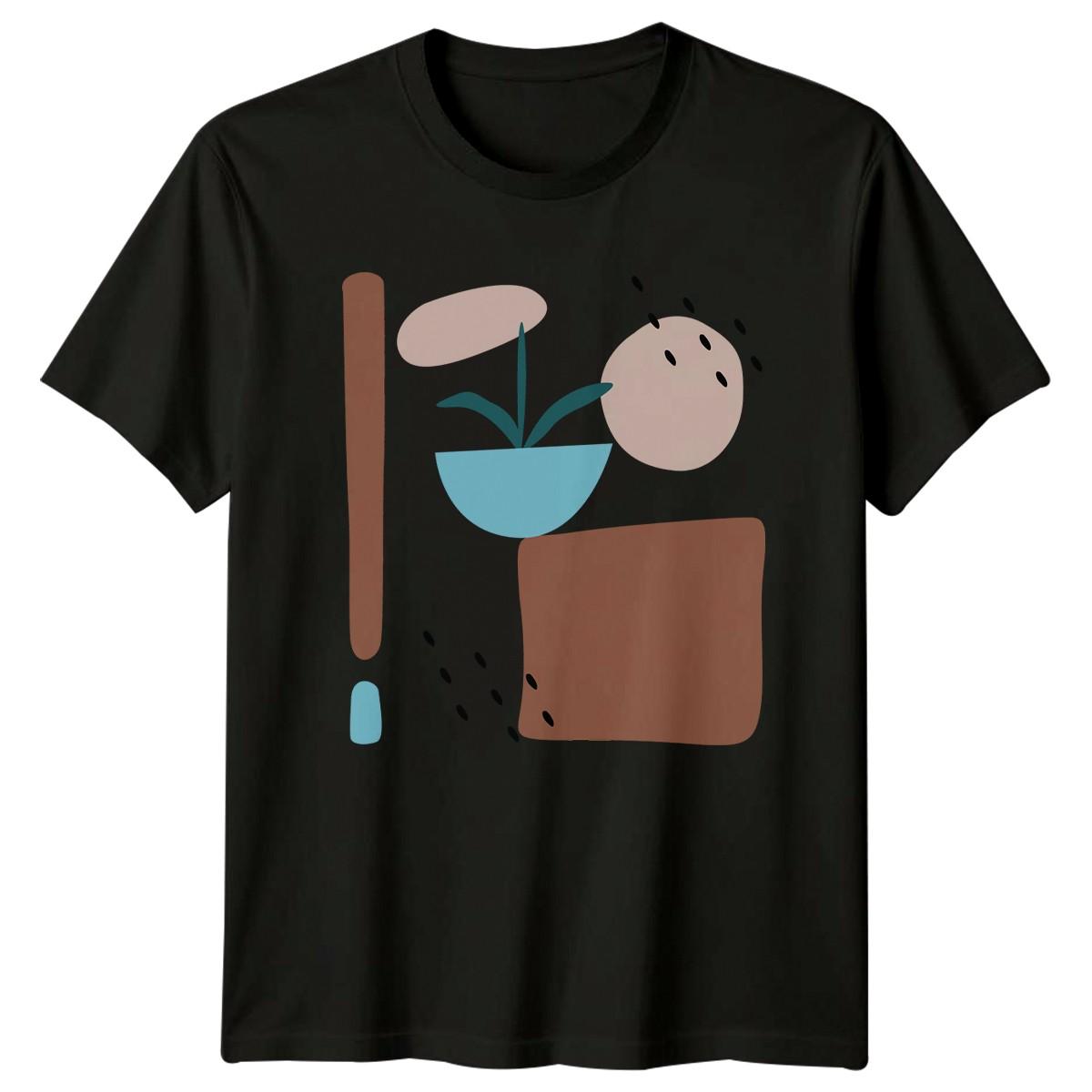 Abstract Geometric Plant T-Shirt Boho Botanical Art Gift For Him And Her XXL