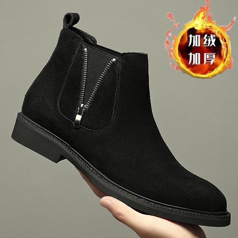 

Martin boots men s high-top autumn 2025 new British style tooling short boots heightening men s medium-top Chelsea boots 44