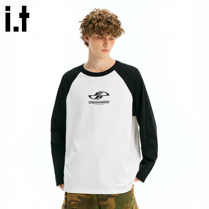 Fingercroxx Men s Cotton Color-Block Long-Sleeve T-Shirt XL