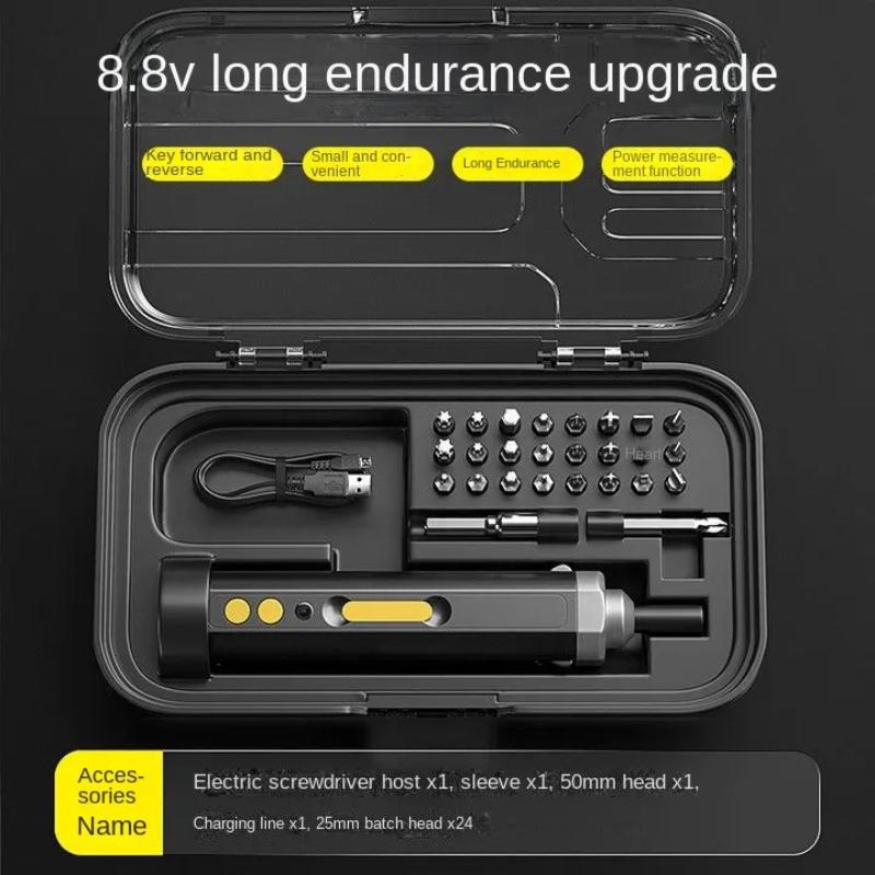Cordless Electric Screwdriver Rechargeable Lithium Battery Power Tools Set Household Maintenance Repair Mini Screwdriver