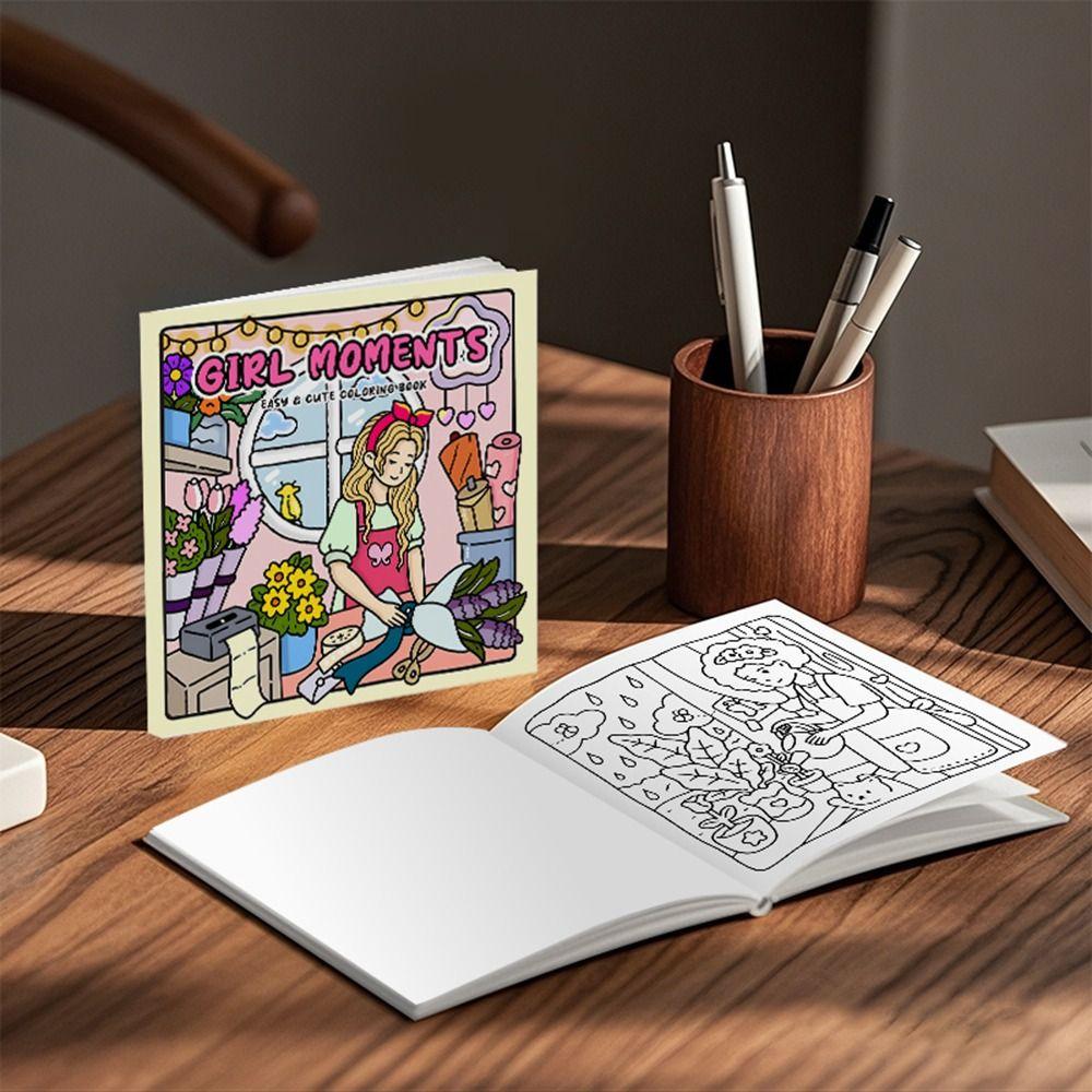 Cartoon Coloring Book Educational Doodles Book Cute Graffiti Painting Book  for Adults And Teens
