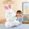 Cute Soft Cute Bottle Rabbit Plush Toy Doll Children Soothing Rag Doll Birthday Gift Throw Pillow Girl
