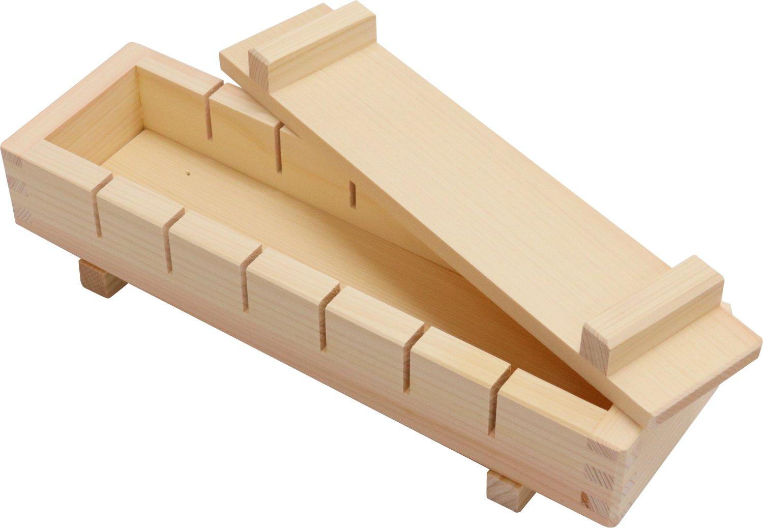 

Ichihara Woodworking Sushi Length x Width x Height Tree Pressed Sushi Press, Cypress, 27.5 8.5 5.5cm, Lady, Dish, 7-Cut