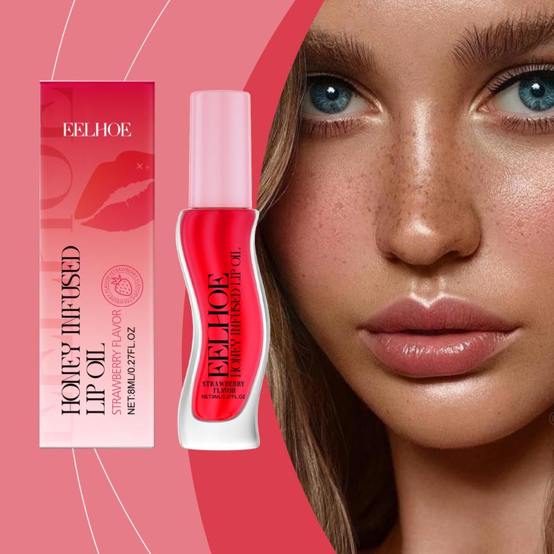 Eelhoe Strawberry Flavor Moisturizing Lip Oil Moisturizing Moisturizing Softening And Caring For Lip Skin Daily Lip Oil