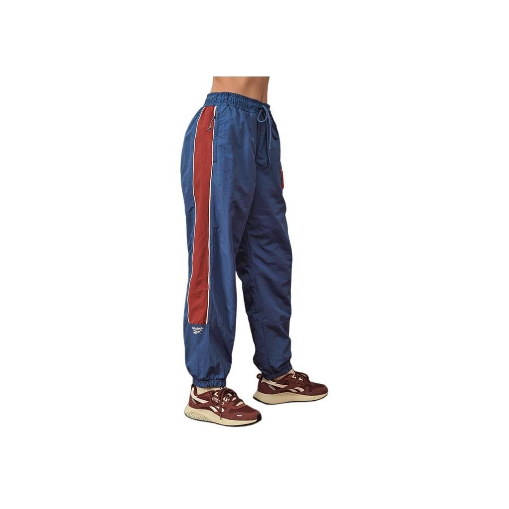 Reebok Color Block Drawstring Cuffed Casual Pants Unisex Bottoms Blue 23FRC601UGB0