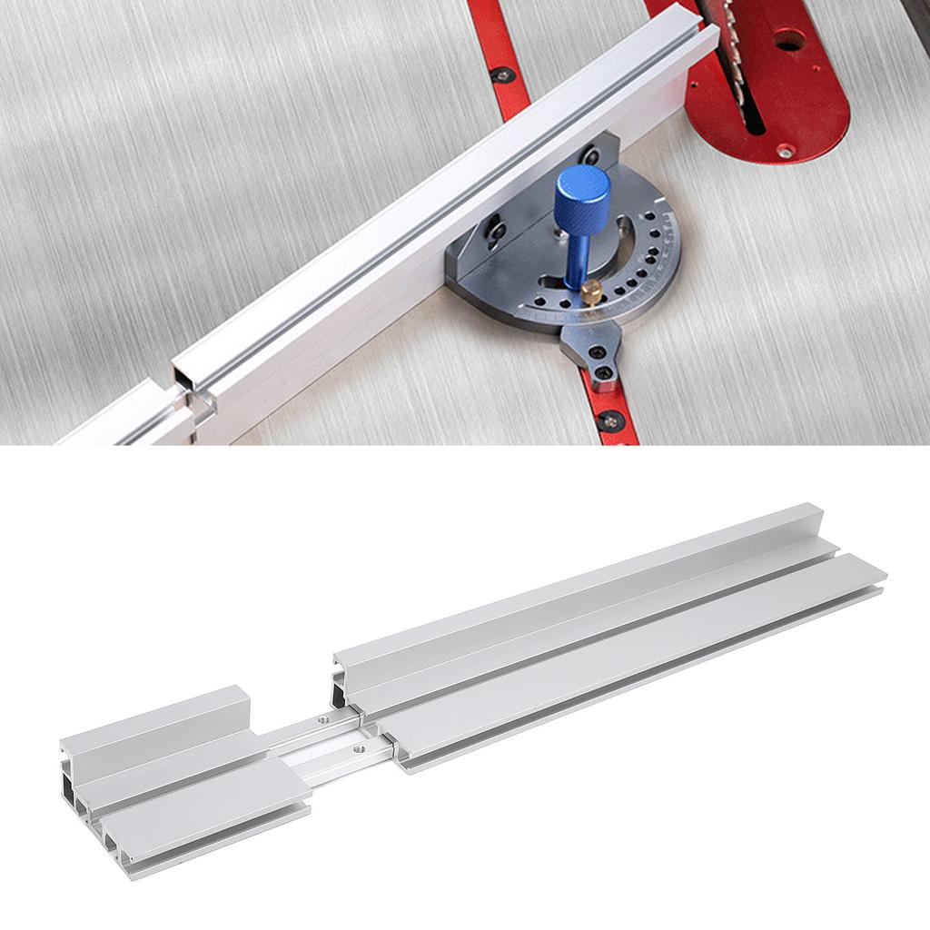 Miter Gauge Fence Aluminum Alloy 50-86cm Adjutsable Telescoping Miter Extension Fence for Woodworking Telescoping Miter Fence