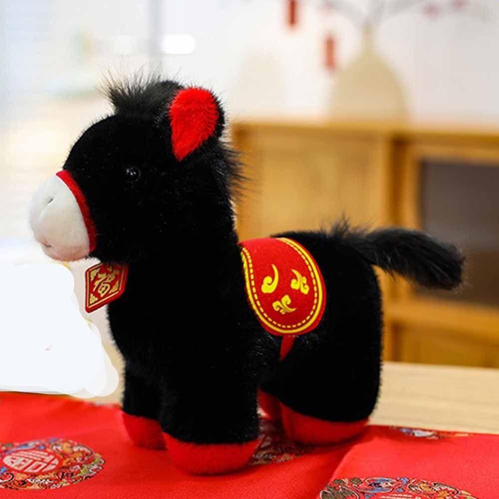 Stuffed Animal Chinese Zodiac Pony Cartoon Lucky Mascot Plush New Year Celebration
